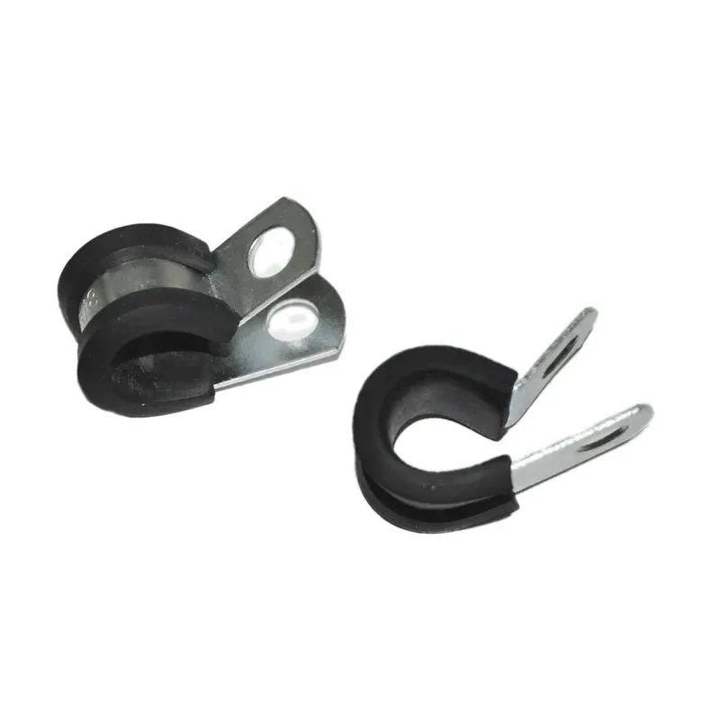 RS PRO Black Rubber and Steel Cable Clip, Maximum Bundle Diameter 11.12 mm, Width 12.7 mm, Screw Fixing Method 172-0844