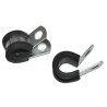RS PRO Black Rubber and Steel Cable Clip, Maximum Bundle Diameter 11.12 mm, Width 12.7 mm, Screw Fixing Method 172-0844