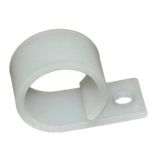 RS PRO Natural Polyamide 66 Cable Clip, 19.1 mm Max. Bundle Diameter, Screw Fixing, 32.54 mm Length, 12.7 mm Width 172-0849
