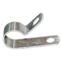 RS PRO Silver Aluminium Cable Clip 11.1 mm Max. Bundle Diameter Screw Fixing 9.5 mm Width 172-0827