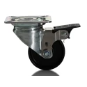 Tente Braked Swivel Castor 50 mm Wheel Diameter 40 kg Load Capacity Pressed Steel Frame 1475POO050P40