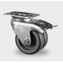 Tente Braked Swivel Castor, 45 kg Load Capacity, 50 mm Wheel Diameter, Thermoplastic Rubber Wheel 1975PAO050P40