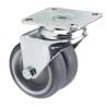 Tente Swivel Castor Wheel with 75 mm Diameter, 80 kg Load Capacity, Thermoplastic Rubber Wheel, Pressed Steel 1970PJO075P50