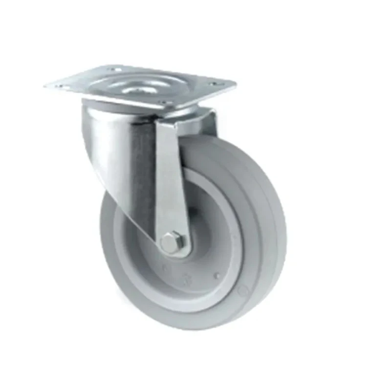 Tente Swivel Castor 300 kg Capacity 160 mm Wheel Elastic Material Roller Bearing 3470UFR160P63
