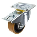 Tente Braked Swivel Castor Heavy Duty Steel Frame Polyamide Wheel 125 mm Diameter 660 kg Load Capacity 4687FTP125P63