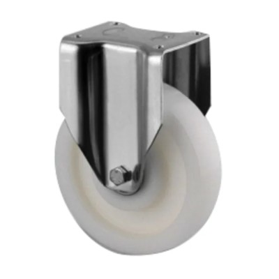 Tente Fixed Castor, 800 kg Load Capacity, 160 mm Polyamide Wheel, Pressed Steel Frame, Zinc Plated Finish 4688TOP160P63