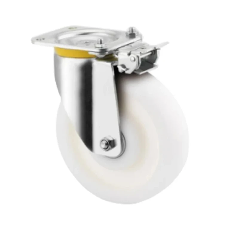 Tente Fixed Castor, 800 kg Load Capacity, 160 mm Polyamide Wheel, Pressed Steel Frame, Zinc Plated Finish 4688TOP160P63
