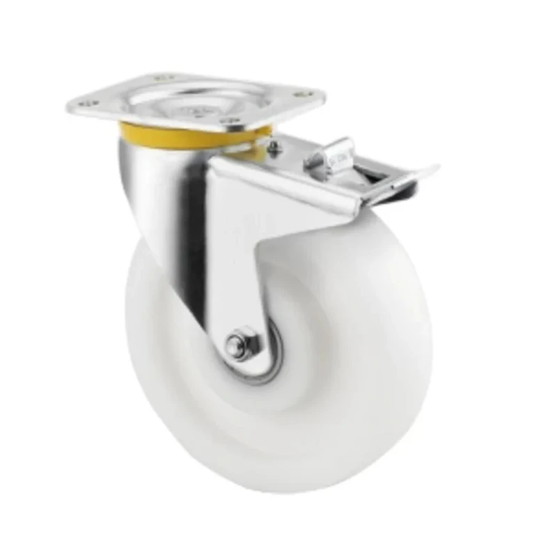 Tente Braked Swivel Castor 700 kg Load Capacity, 125 mm Wheel Diameter, Polyamide Wheel 4687TOP125P63