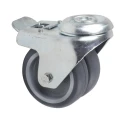 Tente Braked Swivel Castor 80 kg Capacity 75 mm Wheel Thermoplastic Rubber 1977PJO075P30-13