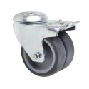 Tente Braked Swivel Castor 80 kg Capacity 75 mm Wheel Thermoplastic Rubber 1977PJO075P30-13
