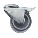 Tente Braked Swivel Castor 80 kg Capacity 75 mm Wheel Thermoplastic Rubber 1977PJO075P30-13