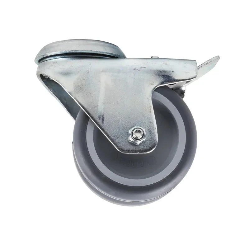 Tente Braked Swivel Castor 80 kg Capacity 75 mm Wheel Thermoplastic Rubber 1977PJO075P30-13