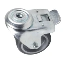 Tente Braked Swivel Castor 80 kg Capacity 75 mm Wheel Thermoplastic Rubber 1977PJO075P30-13