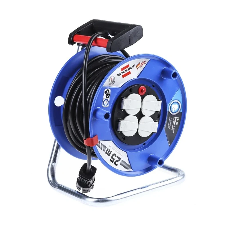 brennenstuhl Garant 25 m 4 Socket Type F - German Schuko Hose Reel Cable Reel 230V 16A IP20 1218050