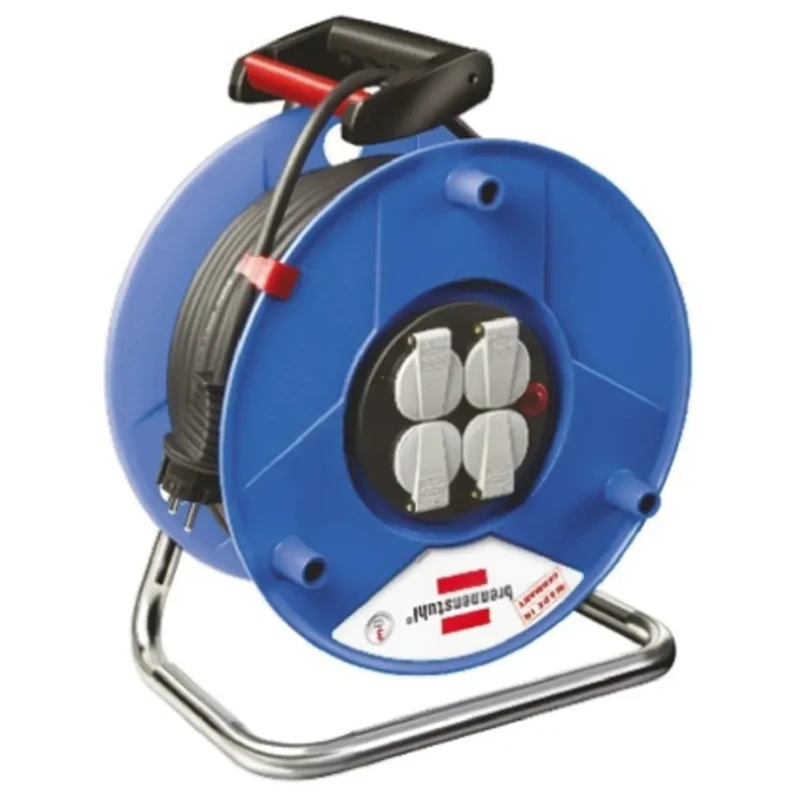 brennenstuhl 50 m 4 Socket Type F - German Schuko Hose Reel Cable Reel 230V 16A IP20 1208060
