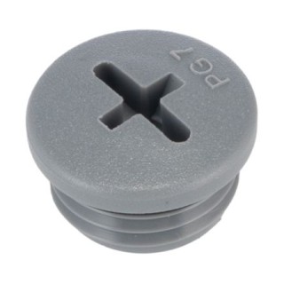 Alpha Wire Cable Gland Plug, PG7 Thread, 15 mm Diameter, Polyamide and Chloroprene Rubber, IP66 IP68, Temperature HPP7 SL080