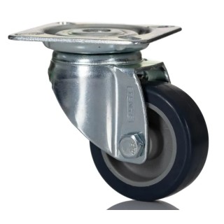Tente Swivel Castor, 40 kg Load Capacity, 50 mm Polyurethane Wheel, Pressed Steel Frame 1470PAO050P40