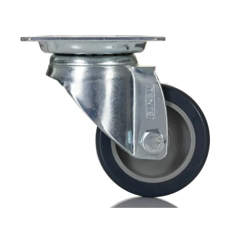 Tente Swivel Castor, 40 kg Load Capacity, 50 mm Polyurethane Wheel, Pressed Steel Frame 1470PAO050P40