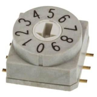 Wurth Elektronik Rotary Coded DIP Switch Surface Mount with Gull Wing Terminals 428521320810