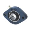 NSK-RHP Two Bolt Flange Bearing Unit with Taper Bore, Pressed Steel Cast Iron Synthetic Rubber, Nitrile, ISO LFTC20EC