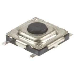 Wurth Elektronik Black Tactile Switch, SPST 20mA 15 V DC, Momentary, 0.3 mm Actuator Length, Surface Mount 431181015816