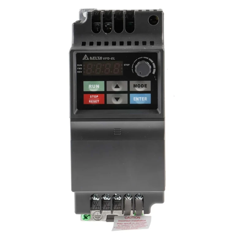 Delta Electronics Inverter Drive Single Phase 230V AC 750W 4.2A Variable Frequency VFD007EL21A