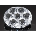 Ledil Anna Series 7-Way LED Lens 18 ° Spot Beam, Clear Polymethyl Methacrylate, Round 40mm Diameter C11716_ANNA-40-7-S