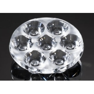 Ledil Anna Series 7-Way LED Lens 18 ° Spot Beam, Clear Polymethyl Methacrylate, Round 40mm Diameter C11716_ANNA-40-7-S