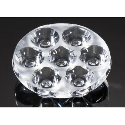 Ledil Anna Series 7-Way LED Lens 18 ° Spot Beam, Clear Polymethyl Methacrylate, Round 40mm Diameter C11716_ANNA-40-7-S