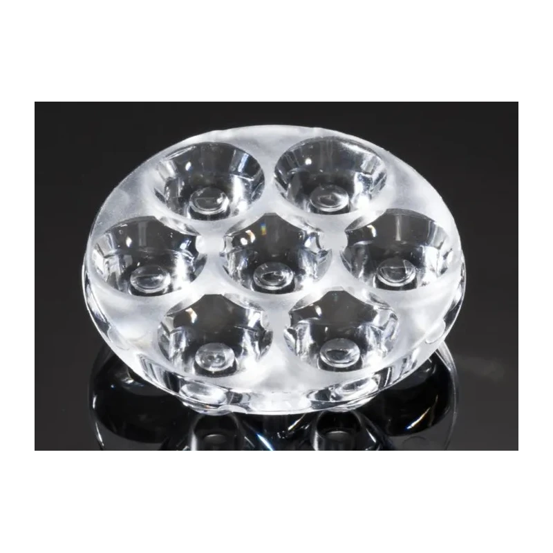 Ledil Anna Series 7-Way LED Lens 18 ° Spot Beam, Clear Polymethyl Methacrylate, Round 40mm Diameter C11716_ANNA-40-7-S