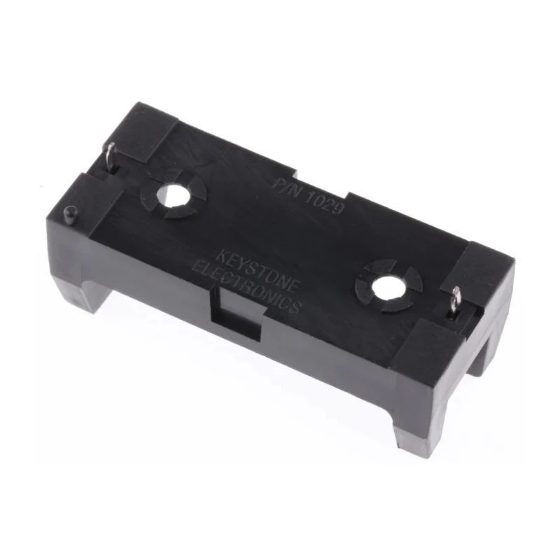 Keystone 2 to 3 A Battery Holder PCB Mount Polybutylene Terephthalate Body Leaf Spring Termination 1029
