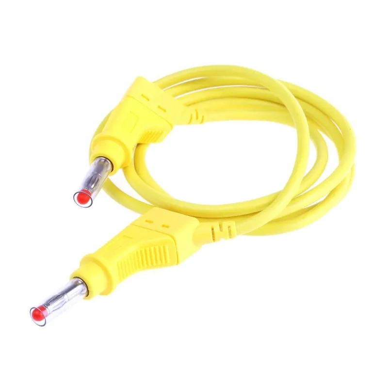 Staubli Connector Test Lead 32A, 600V, Yellow, 1 m Lead Length 66.9407-100-24