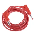 Staubli Connector Test Lead 32A 600V Red 2 m Lead Length 66.9408-200-22