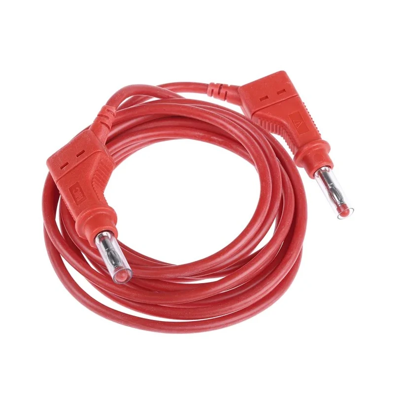 Staubli Connector Test Lead 32A 600V Red 2 m Lead Length 66.9408-200-22