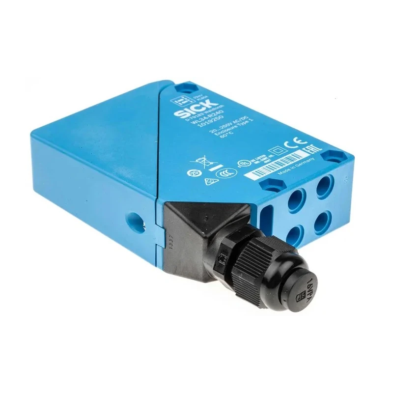 SICK Retroreflective Photoelectric Sensor Block Sensor 30 mm to 22 m Detection Range Relay Output IP67 WL34-R240