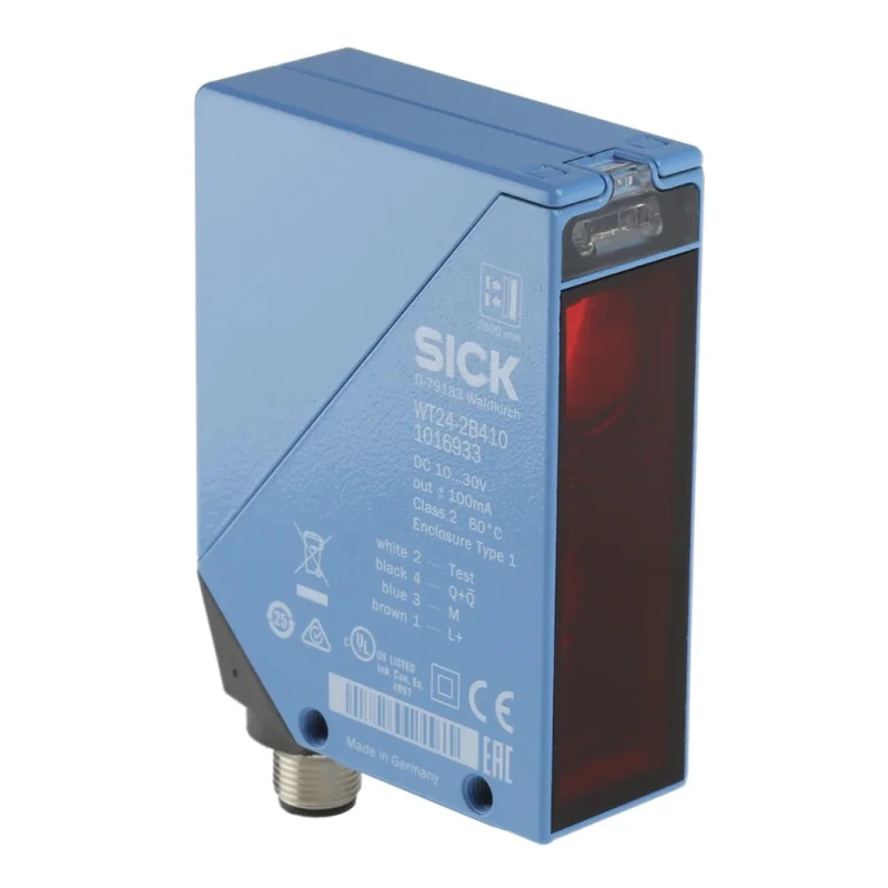 SICK Background Suppression Photoelectric Sensor, Block Sensor, 100 mm to 2.5 m Detection Range, NPN/PNP Output, 30 V IP69K