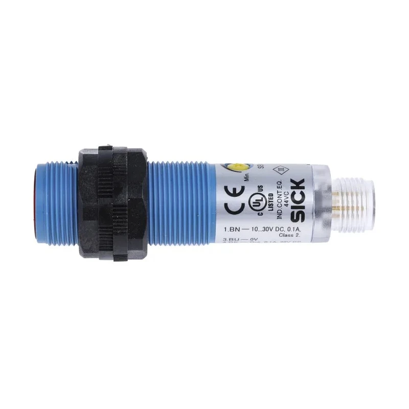 SICK Retroreflective Photoelectric Sensor, Barrel Style, 50 mm to 7 m Detection Range, PNP Output, IP67 VL180-2P42436