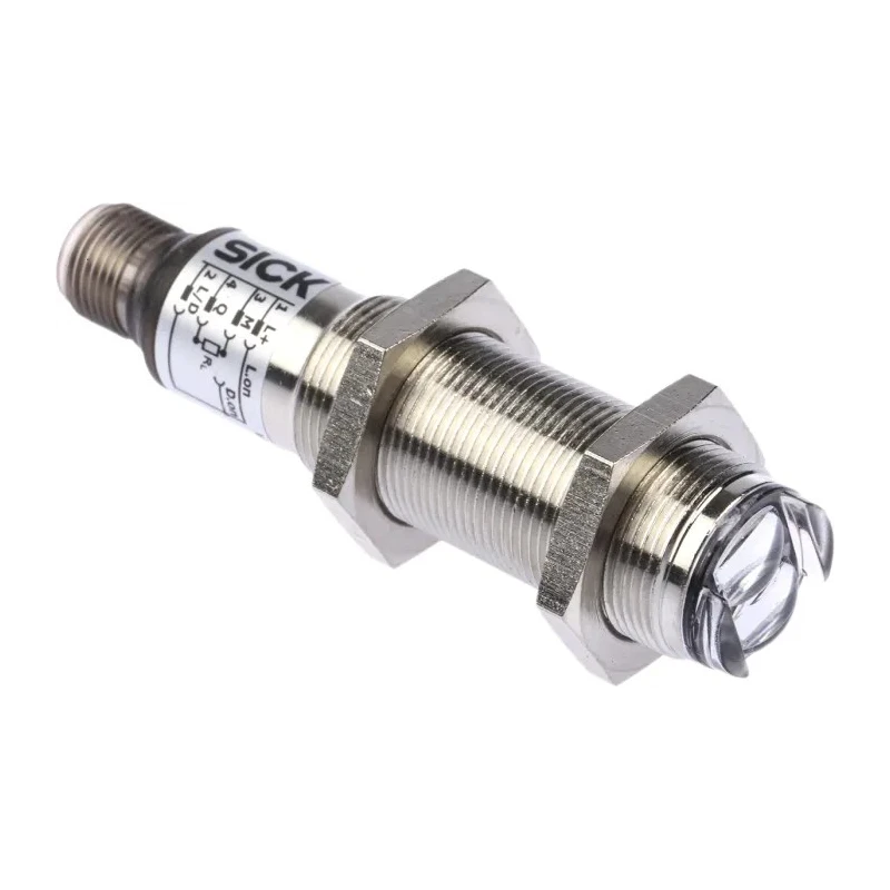 SICK Retroreflective Photoelectric Sensor Barrel Style 50 mm to 3.7 m Detection Range PNP Output IP67 VL18-4P3240