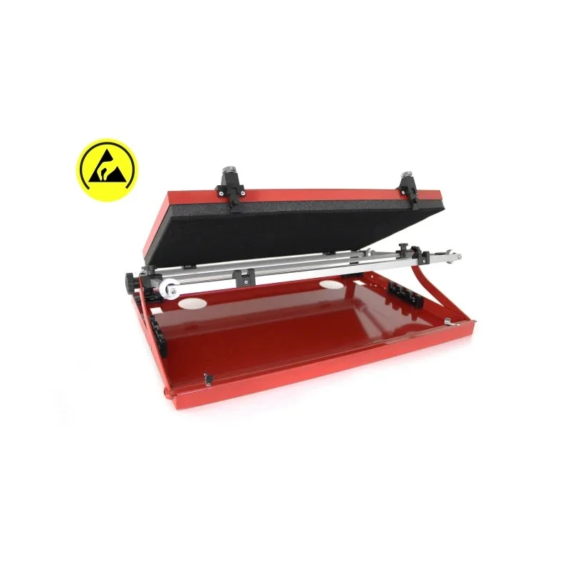 ideal-tek Professional ESD Safe PCB Holder 100 mm Height, 350 mm Width, Maximum Board Size 510 x 220 mm 36.PCSA-2