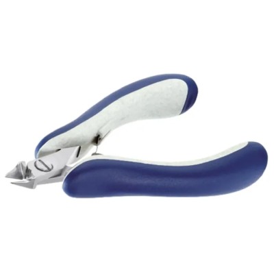 ideal-tek Flush ESD Safe Side Cutter 125mm Overall Length, Ball Bearing Steel Jaw, Ergonomic Dual Compound Grip 25.E5541.CRBG