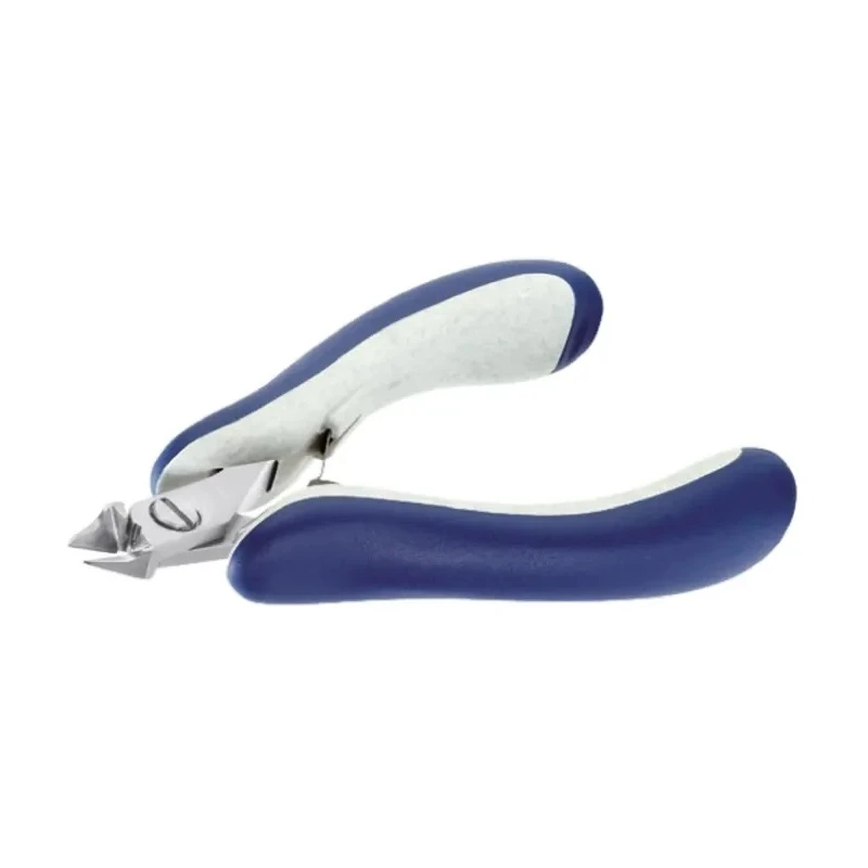 ideal-tek Flush ESD Safe Side Cutter 125mm Overall Length, Ball Bearing Steel Jaw, Ergonomic Dual Compound Grip 25.E5541.CRBG
