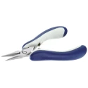 ideal-tek Flat Nose Plier 1-Piece 145mm Overall Length, 10mm Jaw Smooth Chrome Finish, ESD Safe 25.E6023.CRBG