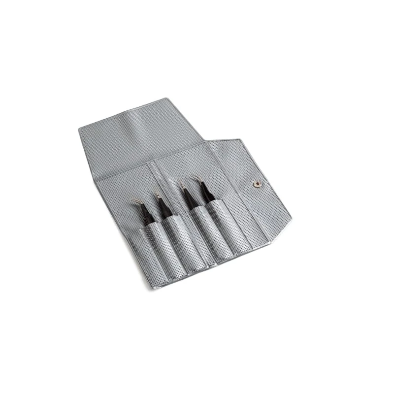 ideal-tek 120mm Stainless Steel Flat ESD Safe Tweezer 19.K4F.SA.NE