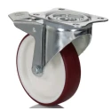 Tente Braked Swivel Castor 300 kg Capacity 125 mm Wheel Diameter Polyurethane Wheel 3477UAR125P62 red