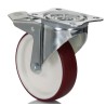 Tente Braked Swivel Castor 300 kg Capacity 125 mm Wheel Diameter Polyurethane Wheel 3477UAR125P62 red