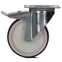 Tente Braked Swivel Castor 300 kg Capacity 125 mm Wheel Diameter Polyurethane Wheel 3477UAR125P62 red