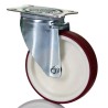 Tente Heavy Duty Swivel Castor with 200 kg Load Capacity, 125 mm Polyurethane Wheel, Pressed Steel Frame 3470UAR125P62 red