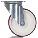 Tente Heavy Duty Swivel Castor with 200 kg Load Capacity, 125 mm Polyurethane Wheel, Pressed Steel Frame 3470UAR125P62 red