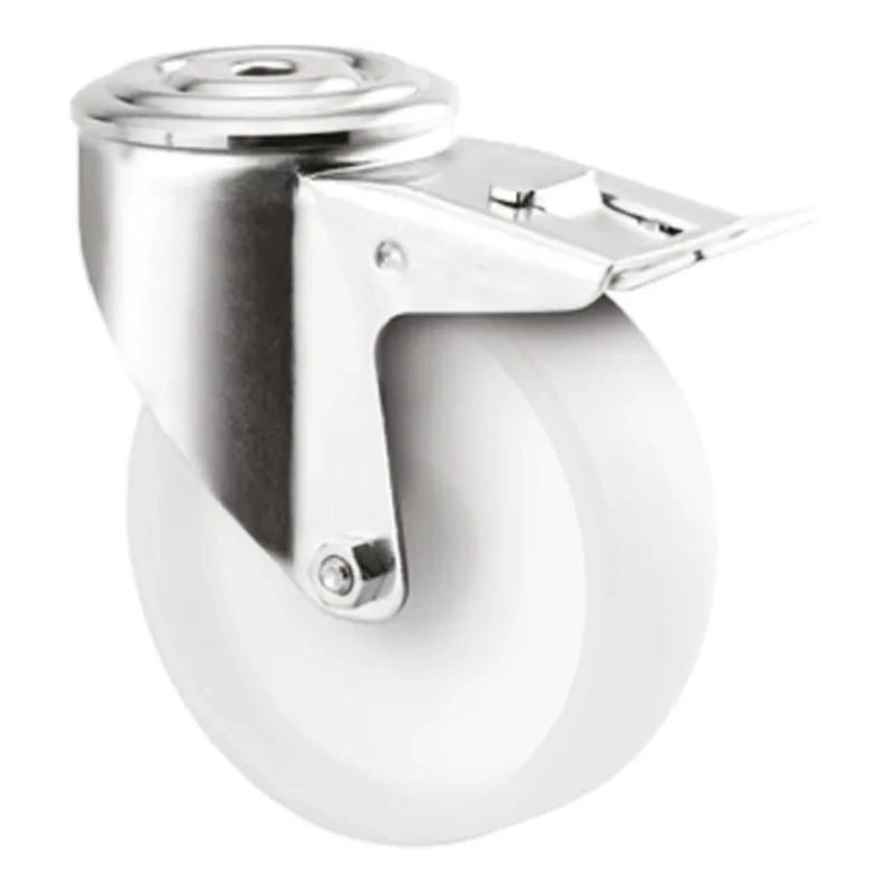 Tente Swivel Castor, 150 kg Capacity, 100 mm Wheel Diameter, Polyamide Wheel, Pressed Steel Frame, Zinc Plated 3477UOO100P30