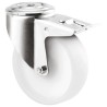 Tente Swivel Castor, 150 kg Capacity, 100 mm Wheel Diameter, Polyamide Wheel, Pressed Steel Frame, Zinc Plated 3477UOO100P30
